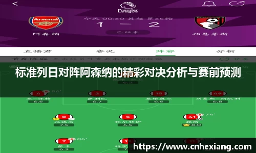 标准列日对阵阿森纳的精彩对决分析与赛前预测